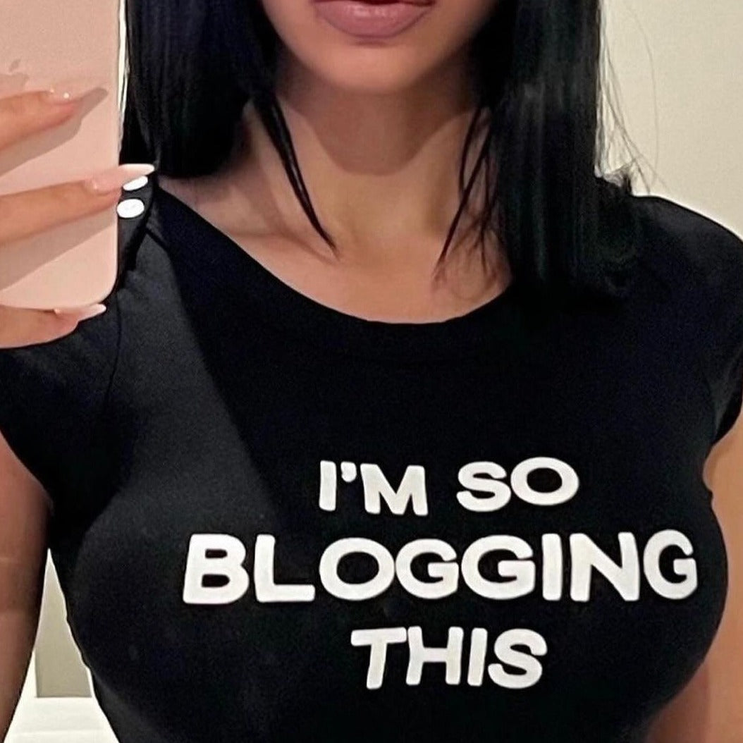 I'm So Blogging This Y2K 90s Inspired Baby Tee | Crop Top