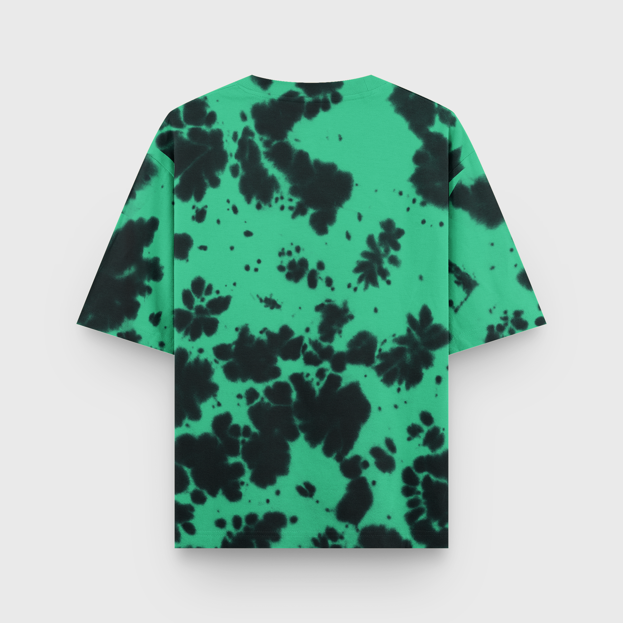 Tie Dye Green Black Oversized T-Shirt