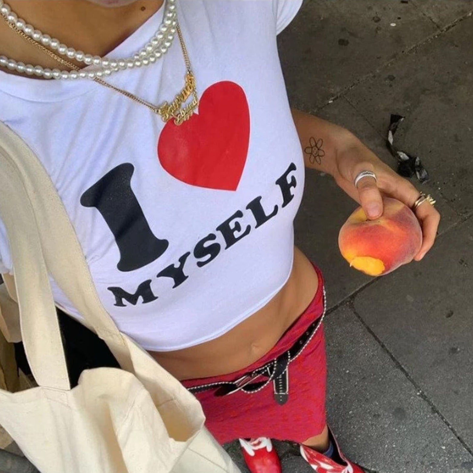 I Heart Myself Baby Tee | Crop Top