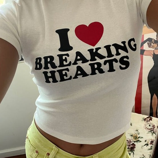 I Heart Breaking Hearts Baby Tee | Crop Top