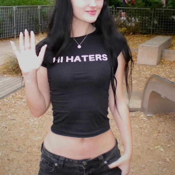 Hi Haters Bye Haters Baby Tee | Crop Top