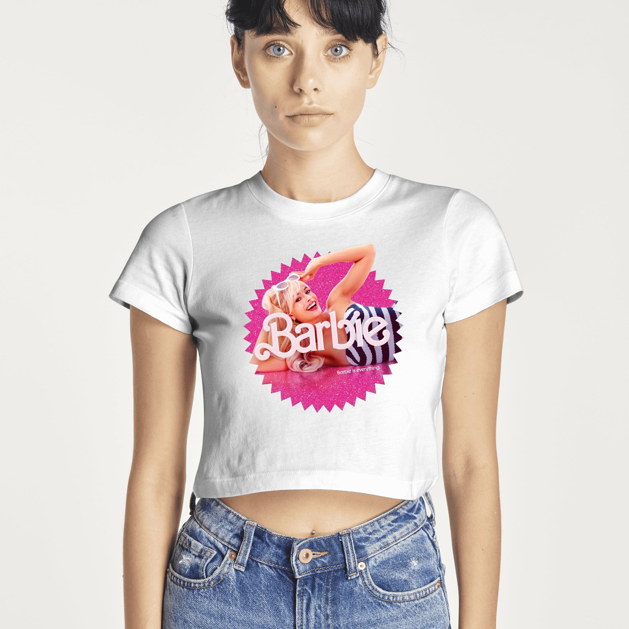 Robbie Margot Barbie Is Everything Baby Tee | Crop Top