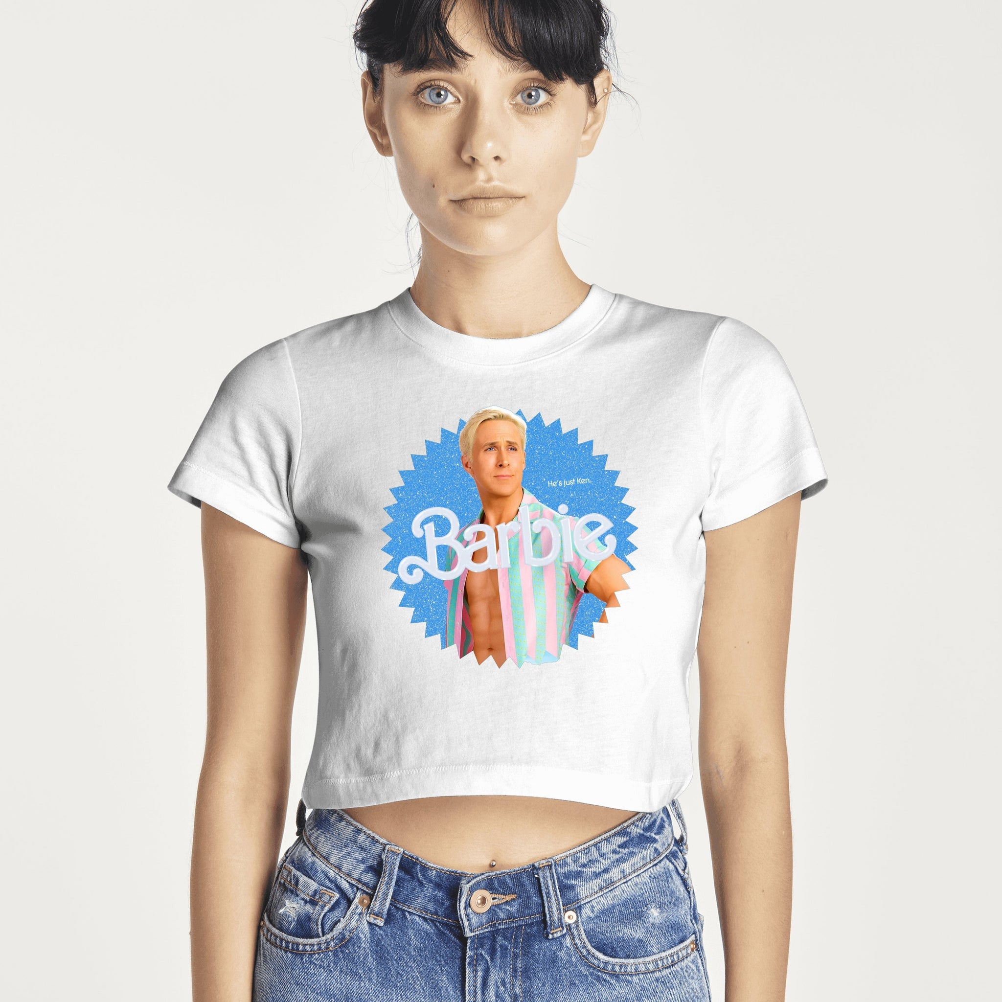 Ryan Gosling He's Just Ken Barbie Baby Tee | Crop Top